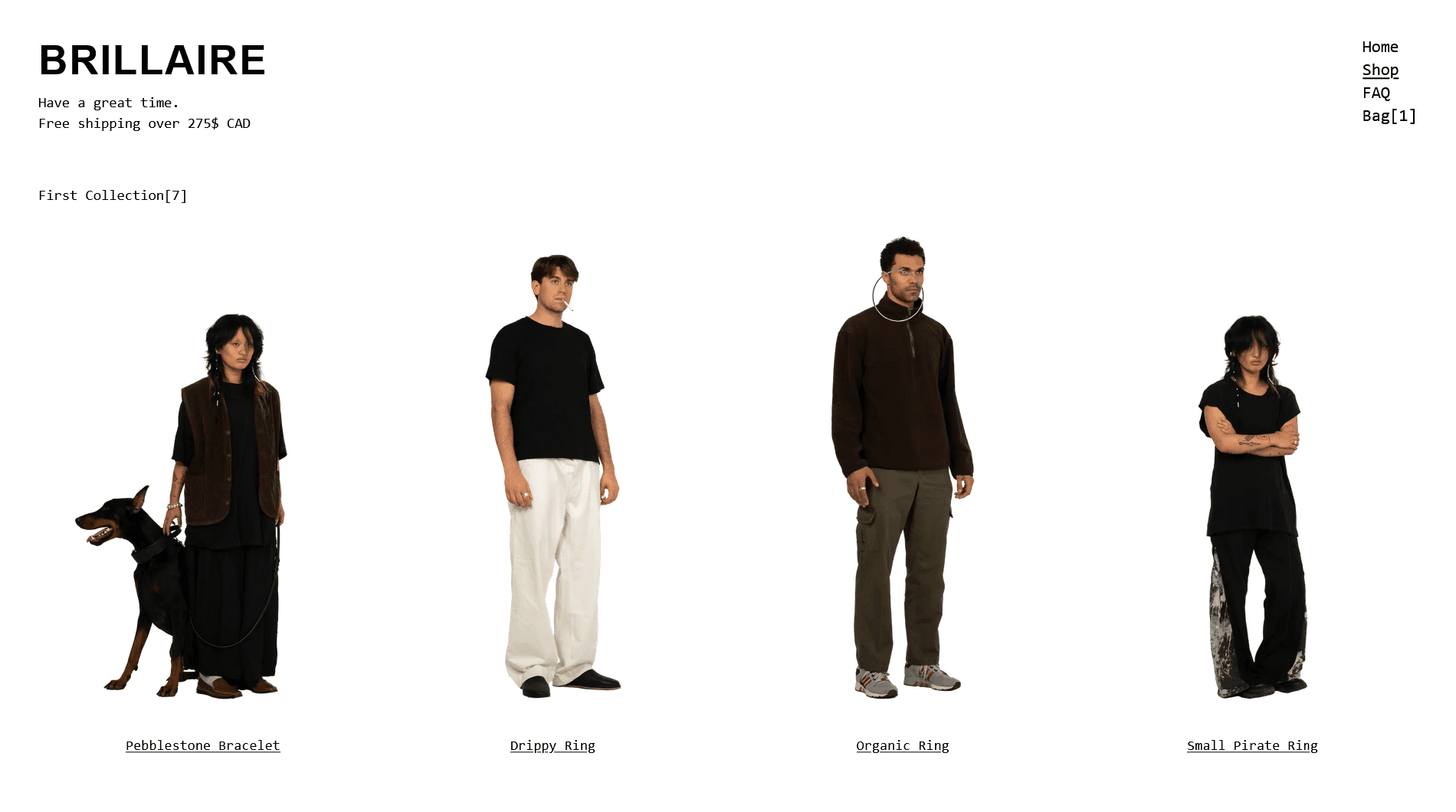 Brillaire Jewelry E-commerce Website